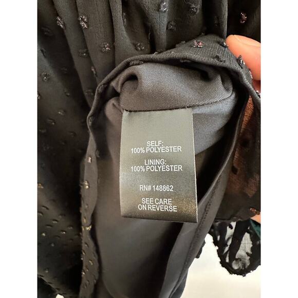 Torrid Clip Dot Blouson Long Sleeve High Neck Whimsy Fairy Goth Dress Plus Sz. 1 - Picture 10 of 11